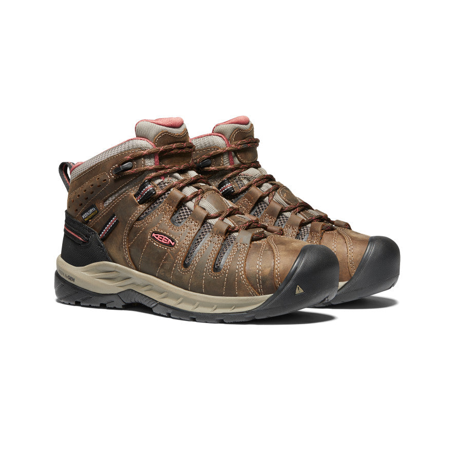 Women's Flint II Waterproof Boot (Soft Toe) Cascade Brown/Brick Dust - Image 2
