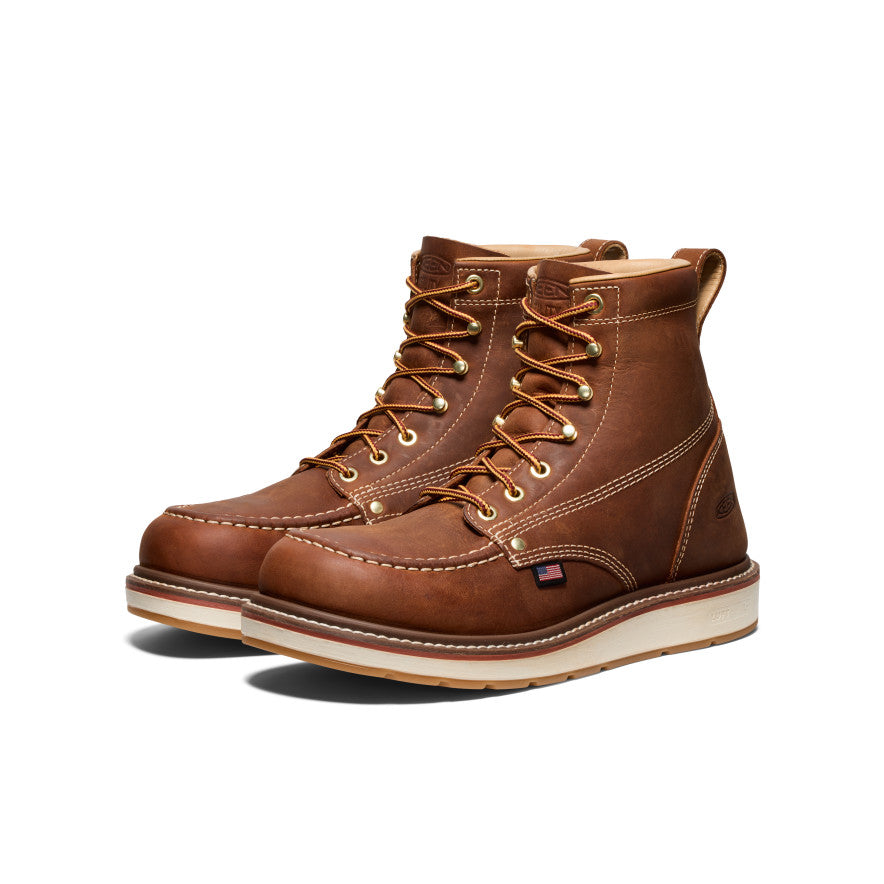 Men's Liberty 6" Boot (Soft Toe) Leather Brown/Birch - Image 2
