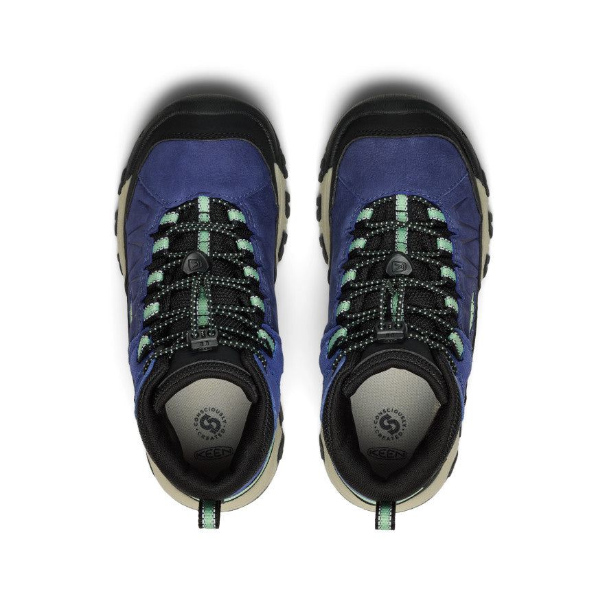 Big Kids' Targhee IV Waterproof Hiking Boot Skipper Blue/Hemlock - Image 4