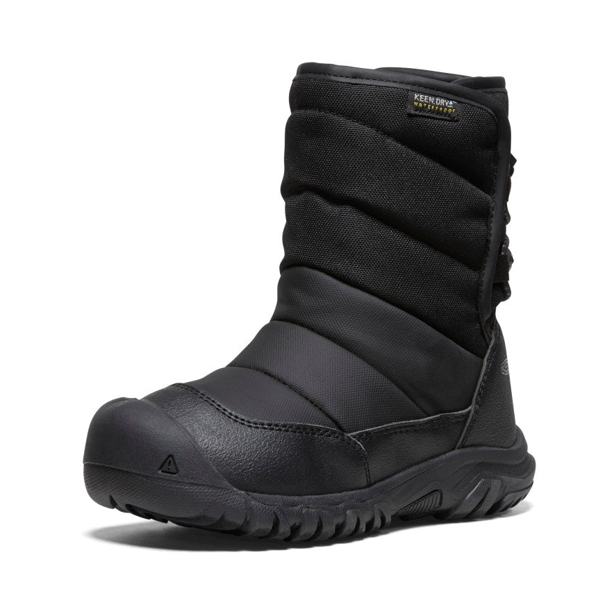 Little Kids' Puffrider Waterproof Winter Boot Black/Steel Grey - Image 3