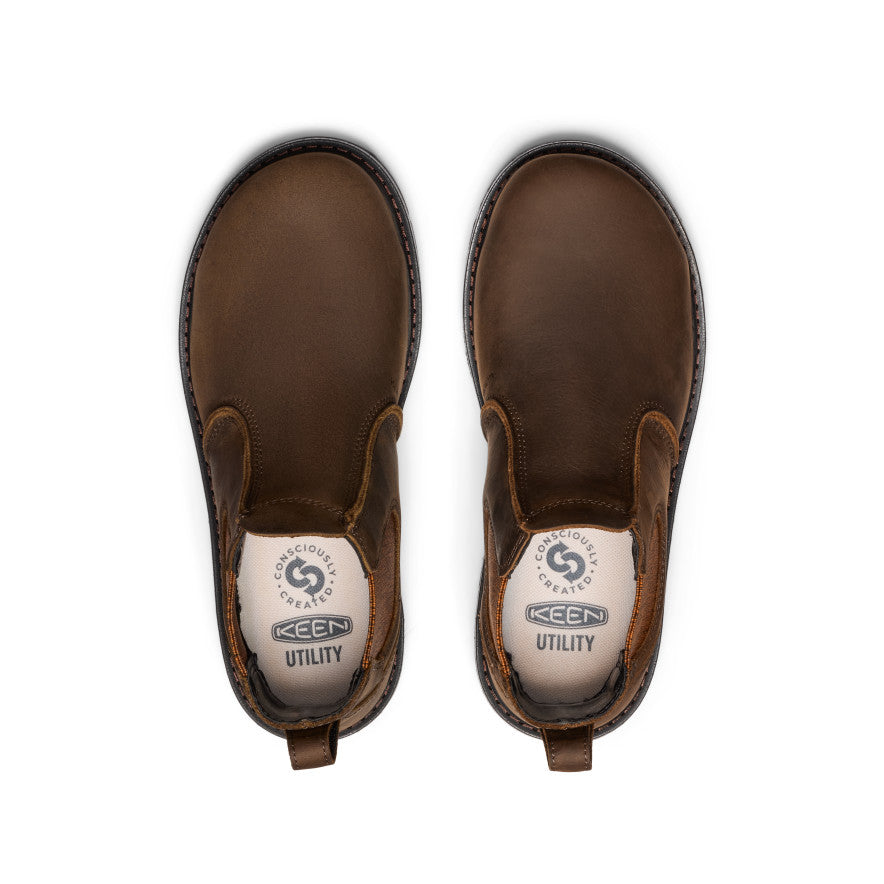 Women's San Jose Chelsea 90° Heel Boot (Aluminum Toe) Cascade Brown/Black - Image 4