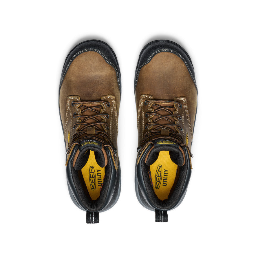 Men's Evanston 6" Insulated Waterproof Boot (Carbon Toe) Bison/Black - Image 4