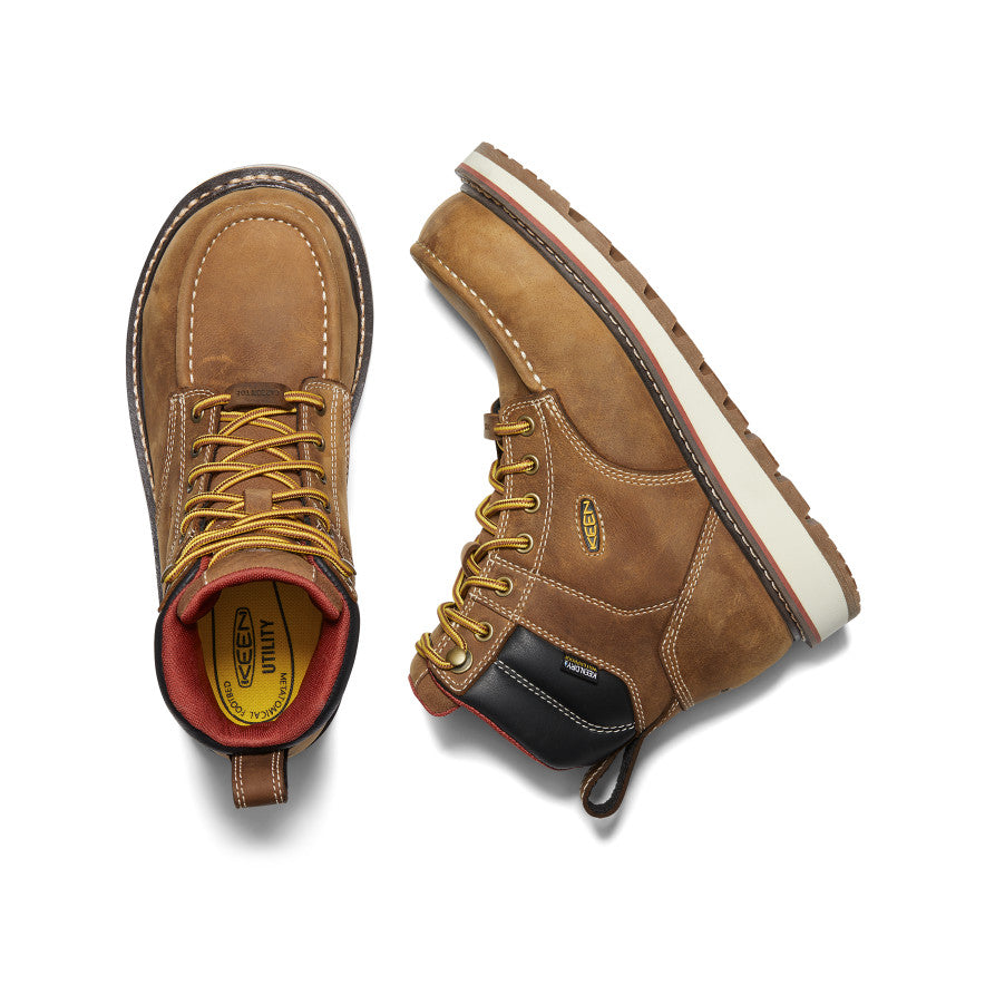 Women's Cincinnati 6" Waterproof Boot (Carbon Toe) Belgian/Sandshell - Image 4