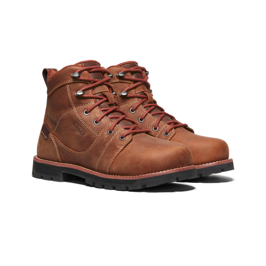 Women's Seattle 6" Waterproof Boot (Aluminum Toe) Gingerbread/Black - Image 2