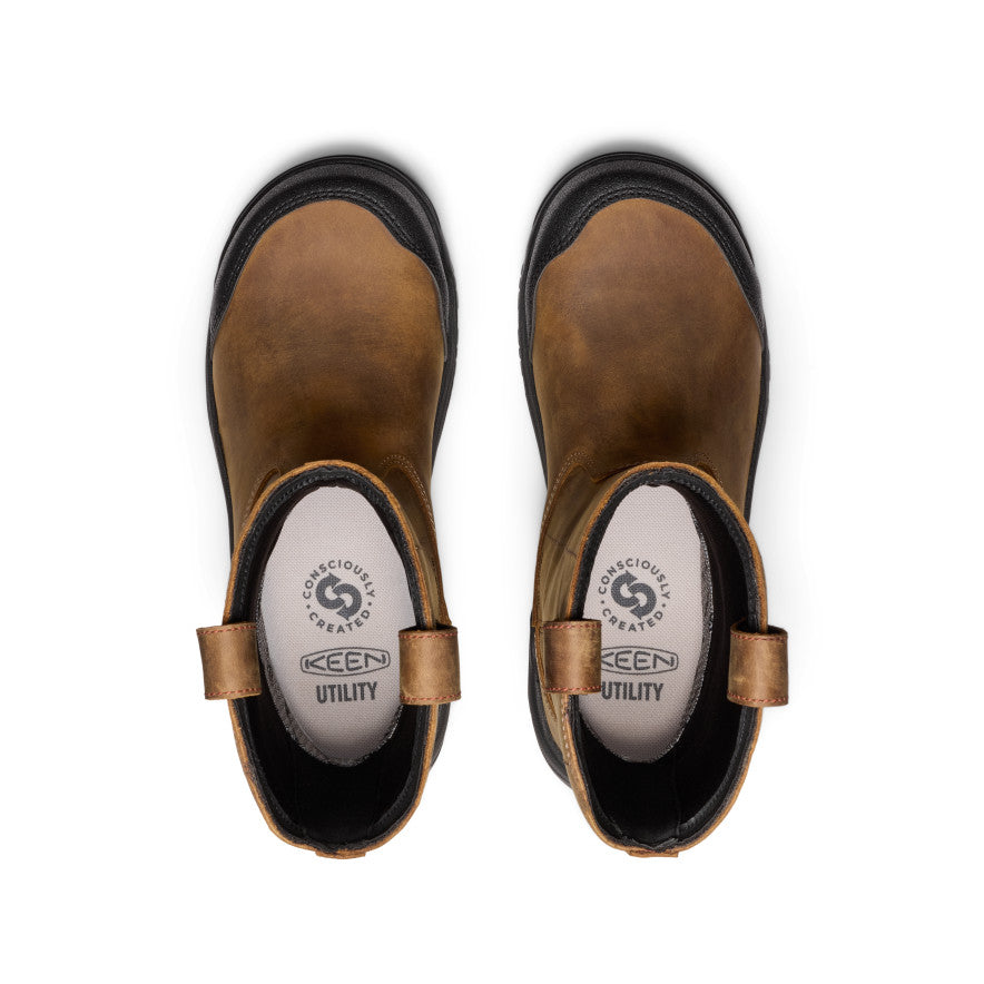 Women's Evanston Pull-On Waterproof Boot (Carbon Toe) Bison/Black - Image 4