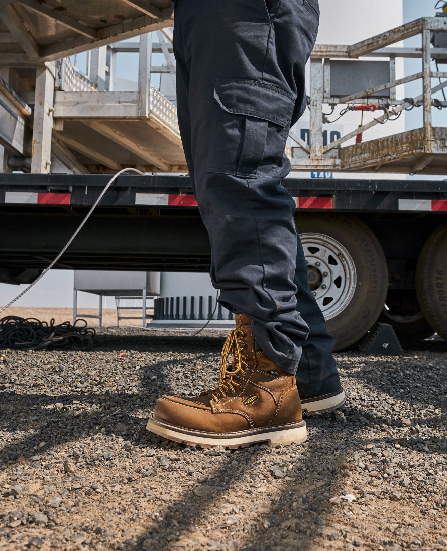 Men's Cincinnati 8" Waterproof 90° Heel Boot (Carbon Toe) Belgian/Sandshell - Image 8