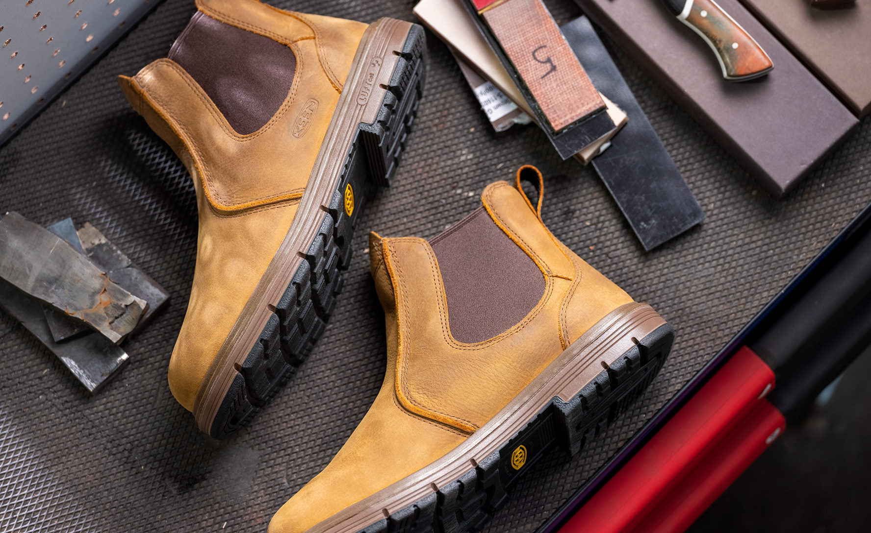 Men's San Jose Chelsea 90° Heel Boot (Soft Toe) Belgian/Gum - Image 7