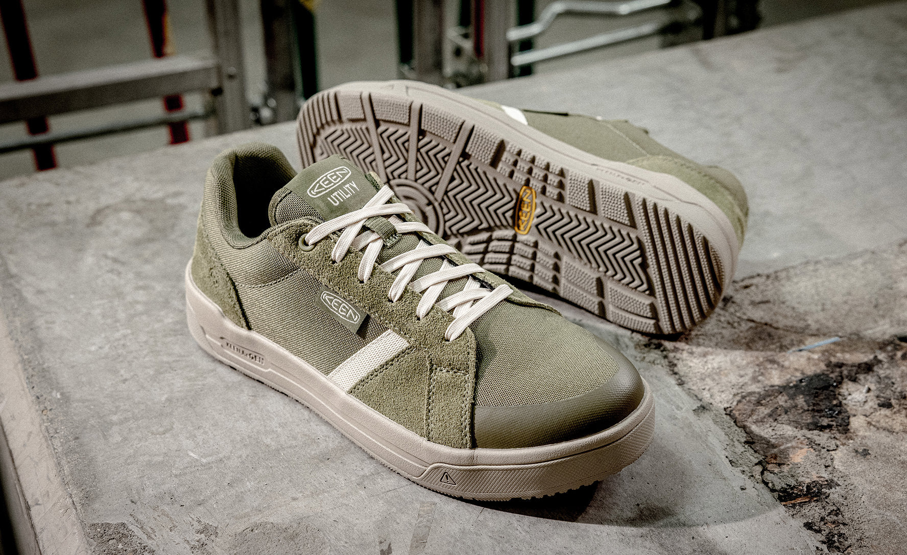 Men's Kenton Work Shoe (Soft Toe) Winter Moss/Birch - Image 7