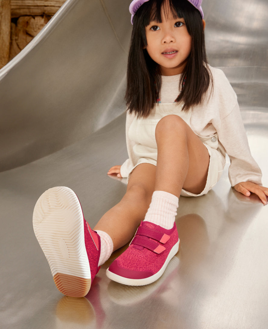 Little Kids' KNX Knit Double Strap Black/Evening Primrose - Image 9