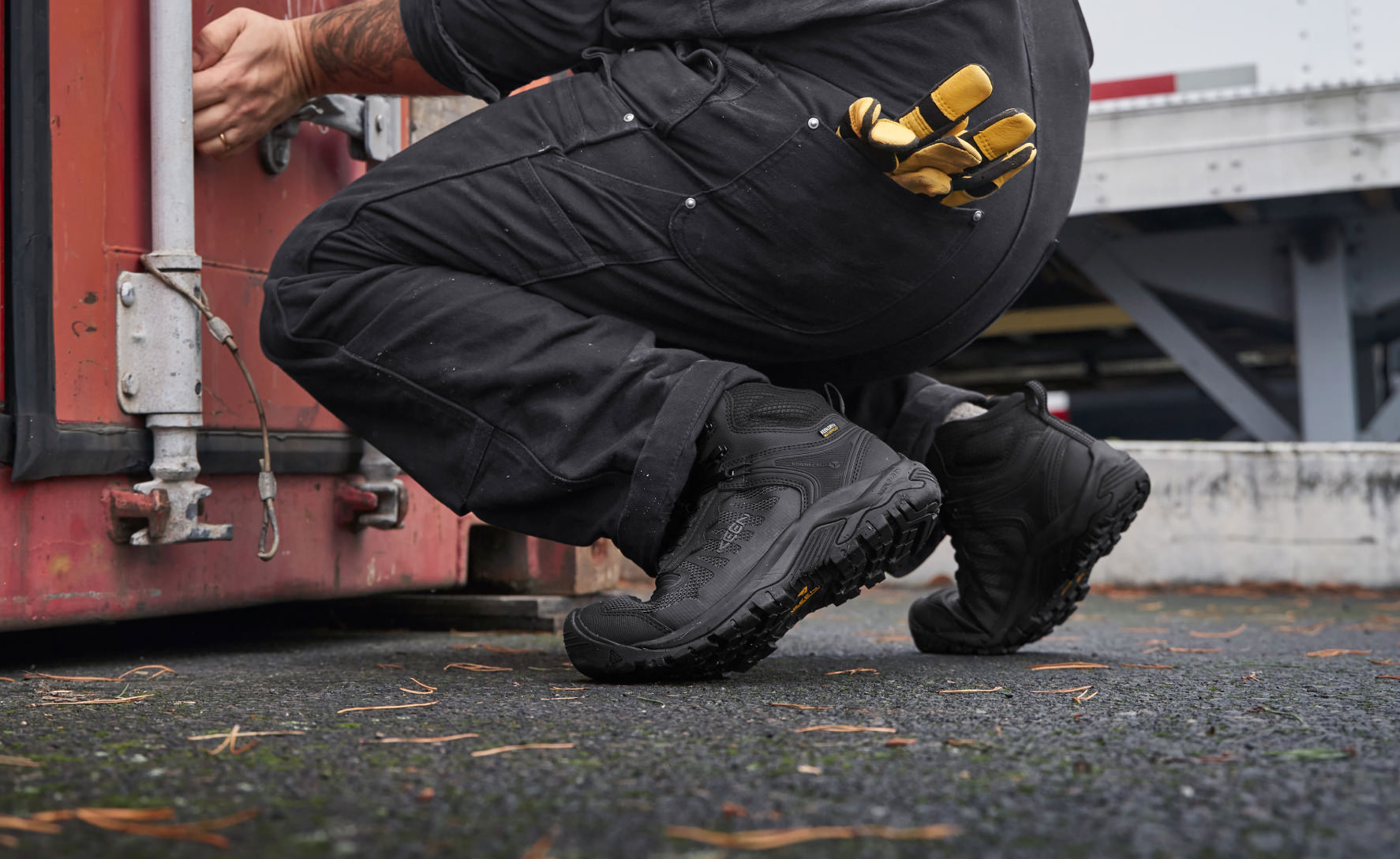 Men's Reno Waterproof Mid (Soft Toe) Black/Black - Image 7