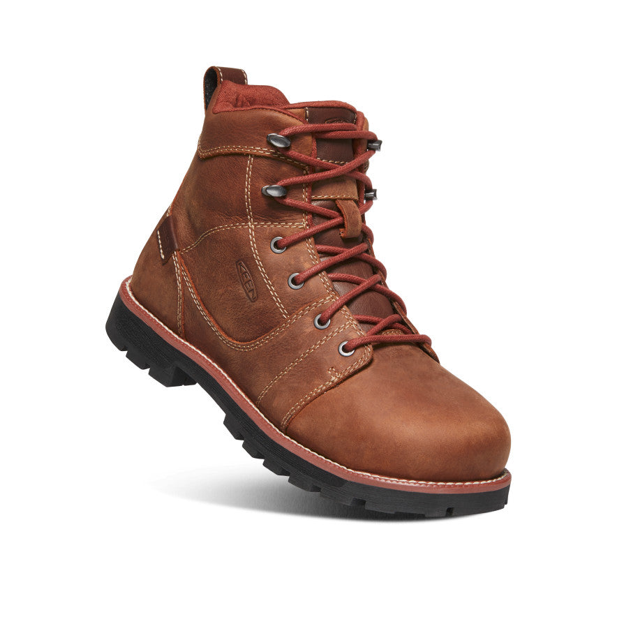 Women's Seattle 6" Waterproof Boot (Aluminum Toe) Gingerbread/Black - Image 3