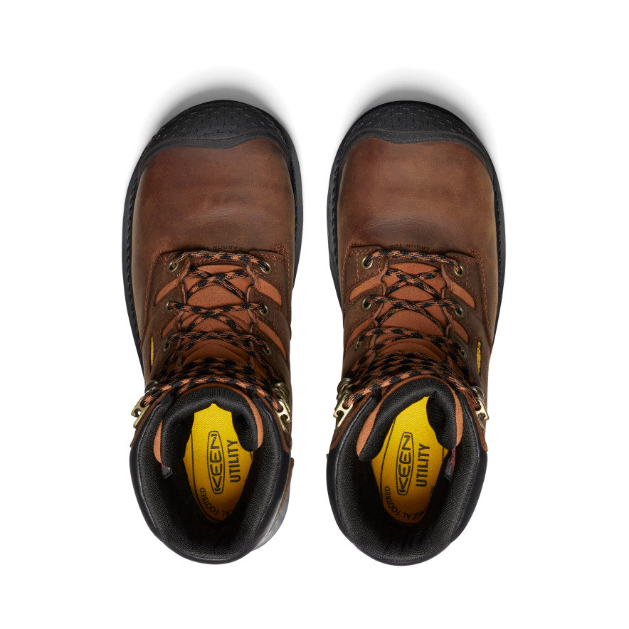 Men's Camden 8" Insulated Waterproof Boot (Carbon Toe) Leather Brown/Black - Image 4