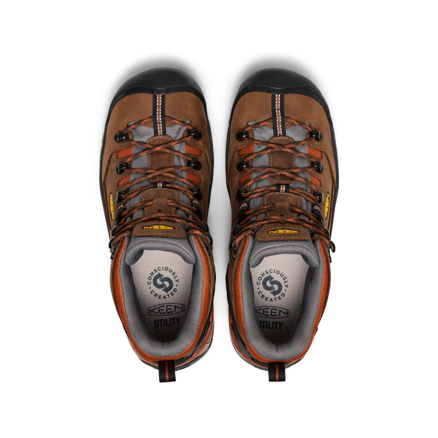 Men's Pittsburgh Energy 6" Waterproof Boot (Soft Toe) Cascade Brown/Black - Image 4